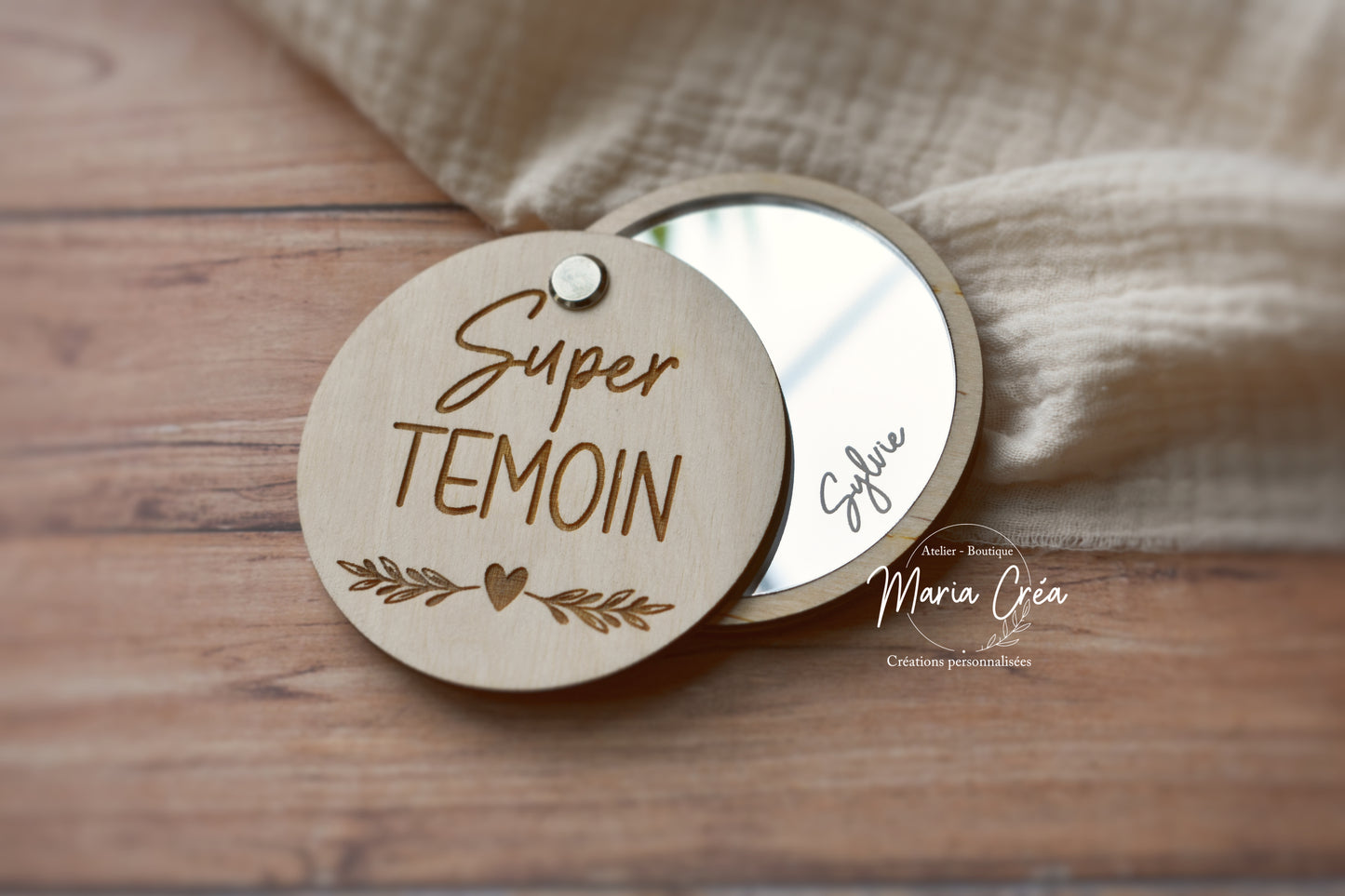 Miroir de poche personnalisé