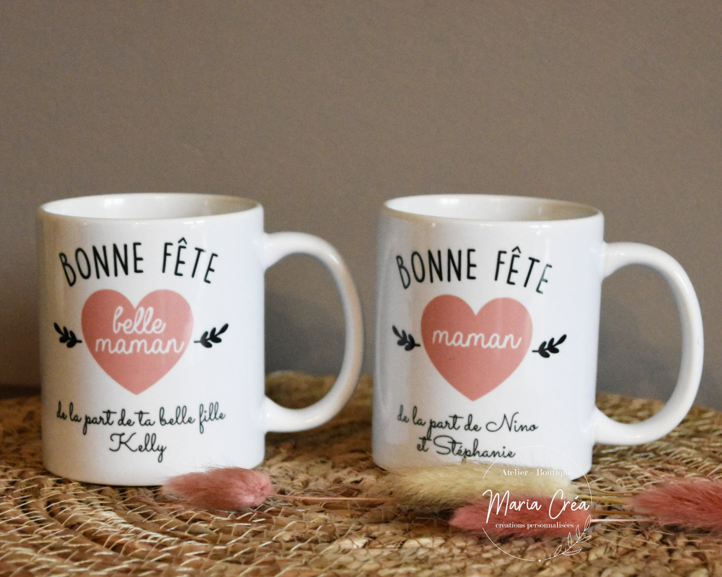 Mug "Bonne fête" coeur rose