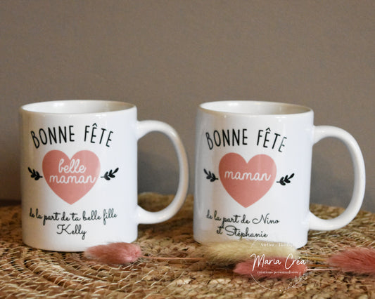 Mug "Bonne fête" coeur rose