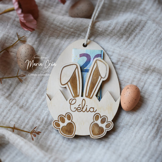 Oeuf lapin porte billet