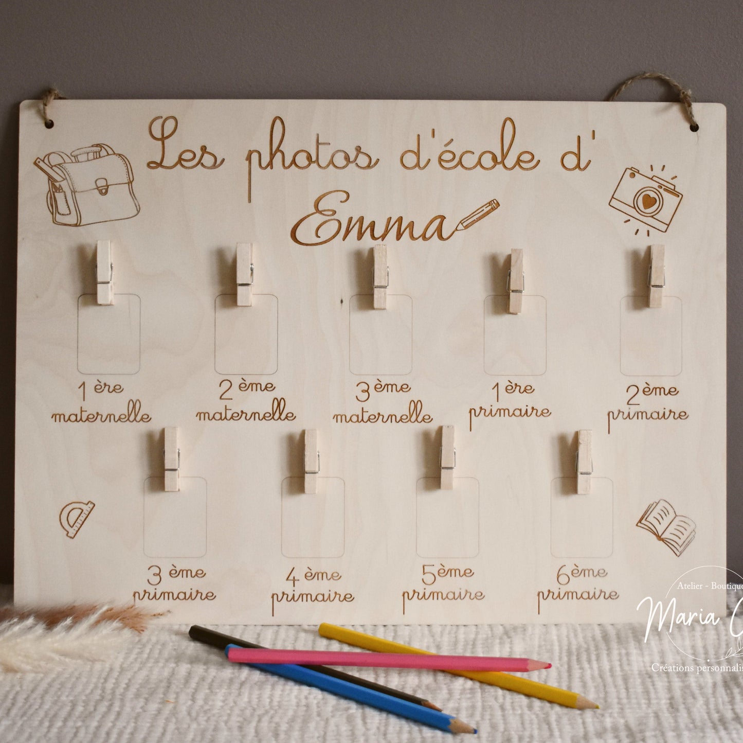 Panneau photos scolaire