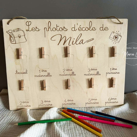 Panneau photos scolaire