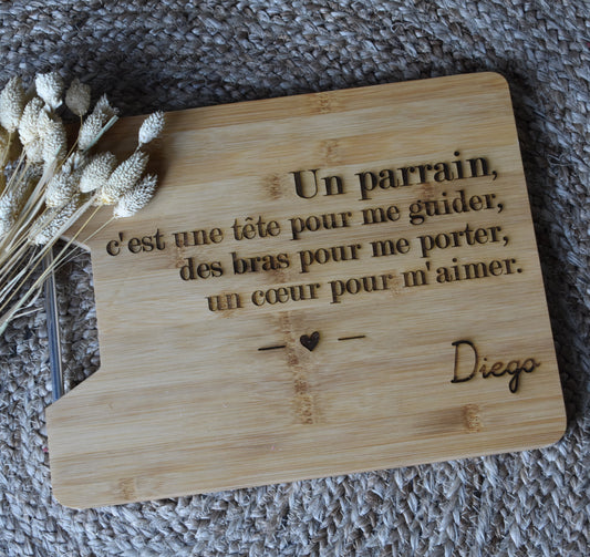 Planche à découper Parrain / Marraine définition