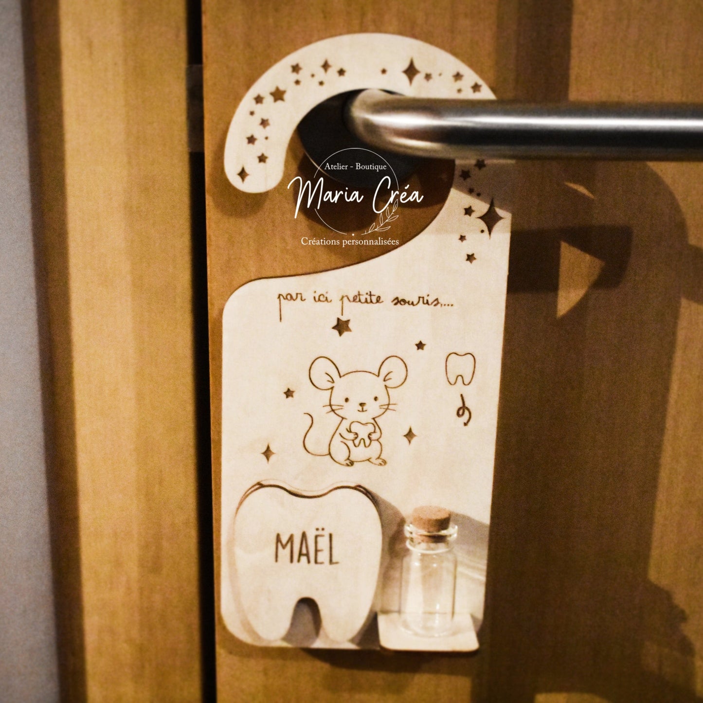Plaque de porte petite souris