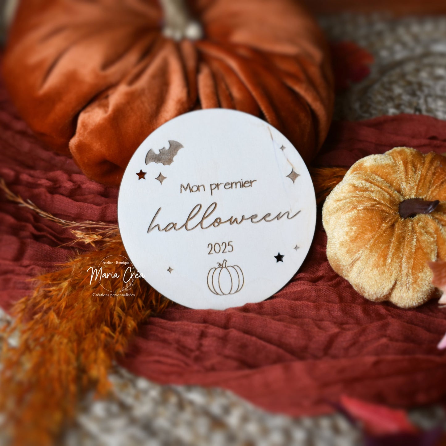 Plaque Mon premier Halloween - Rond