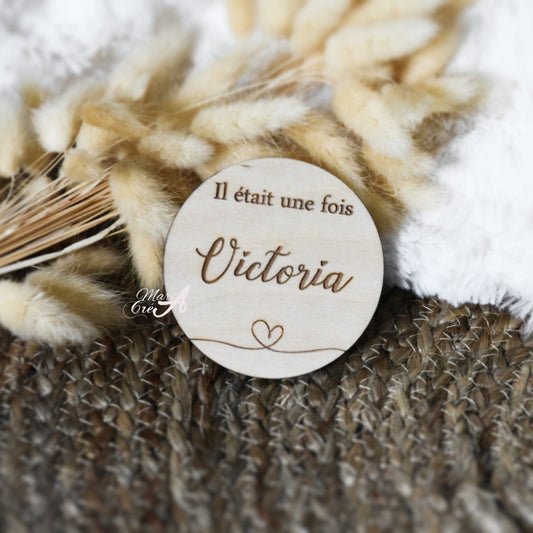 Plaque prénom - Il était une fois ...