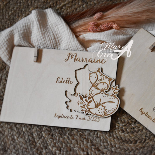 Plaque remerciement - renard