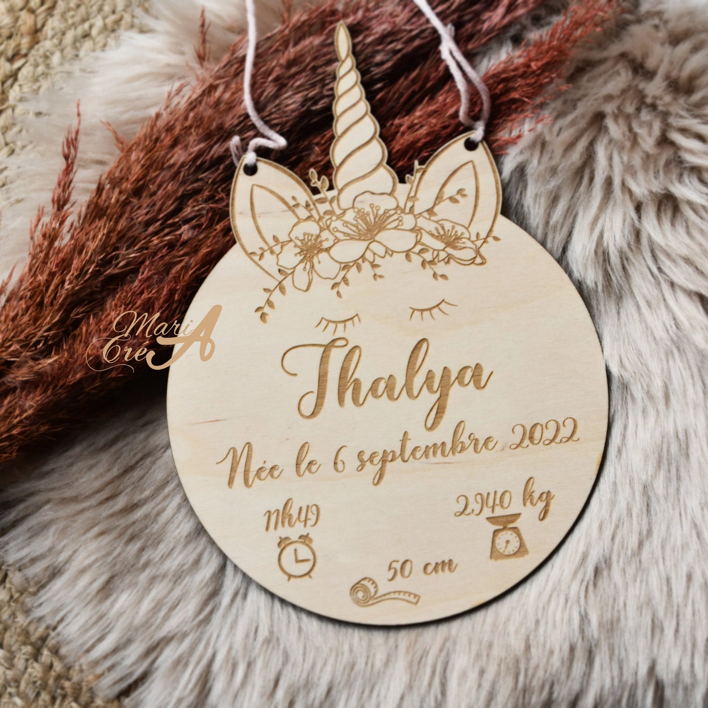 Suspension prénom - Licorne