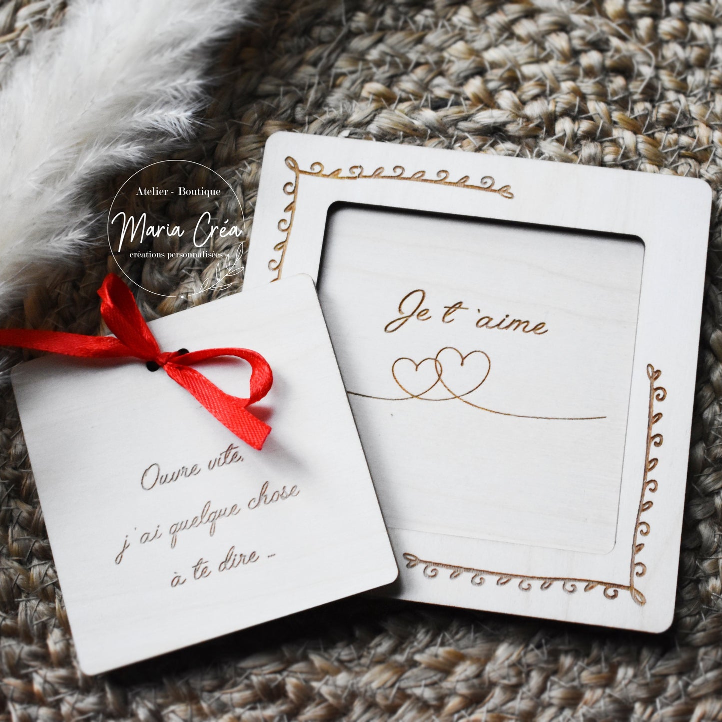 Plaquette puzzle "Je t'aime"