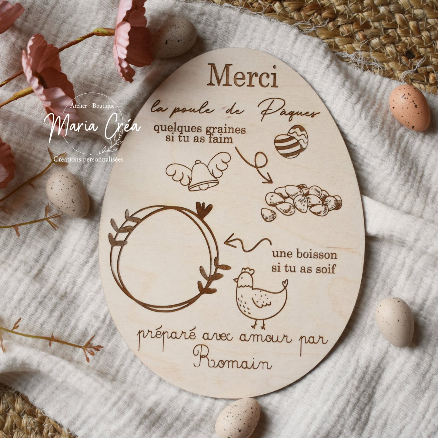 Plateau poule ou lapin de Pâques