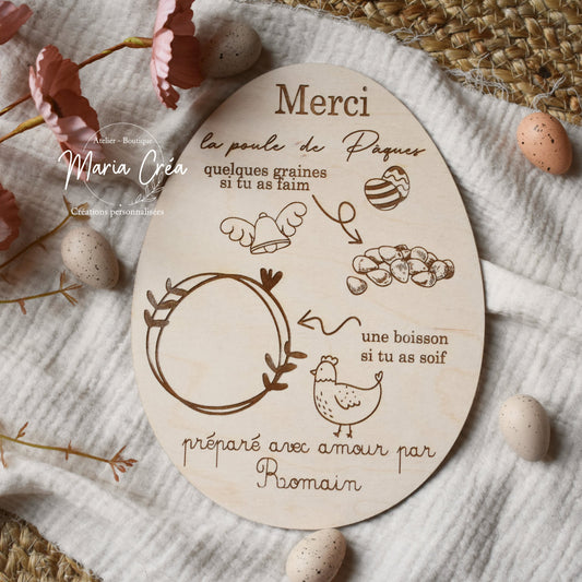 Plateau poule ou lapin de Pâques