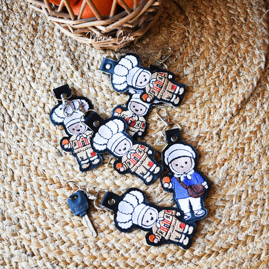 Porte-clé Gille brodé