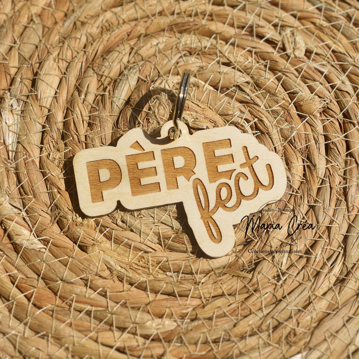Porte-clé en bois – Père-fect