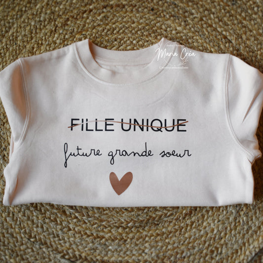 Pull enfant - future grande soeur / futur grand frère