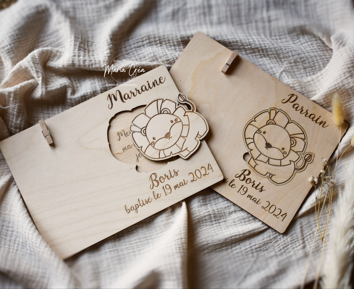 Plaque remerciement - lion