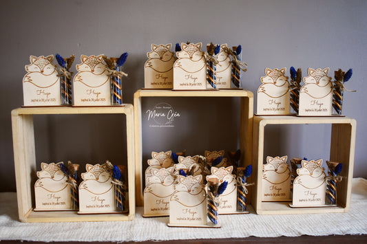 Figurine souvenir en bois renard