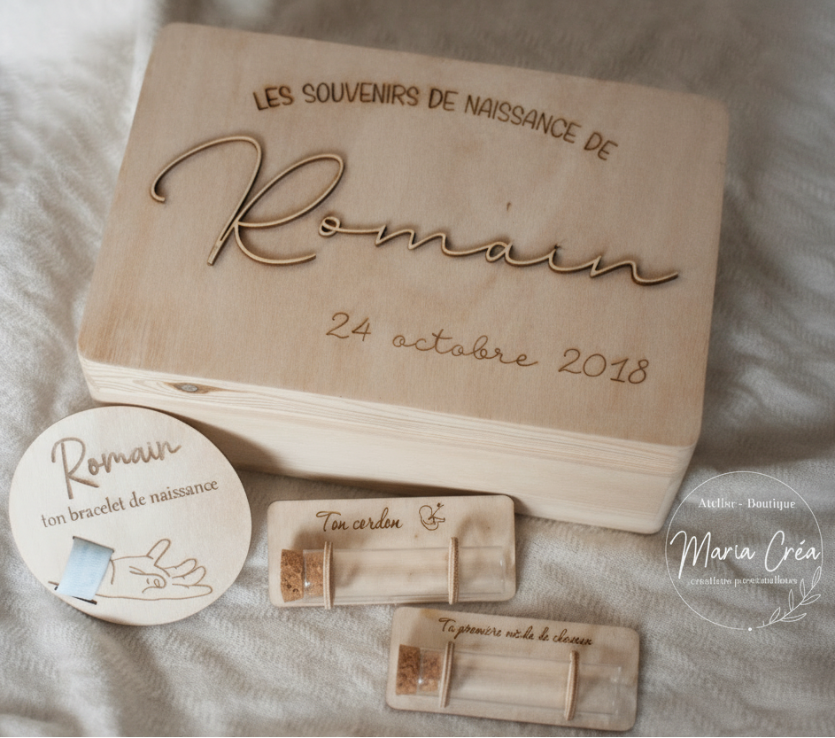 Boîte à souvenirs - Prénom gravé