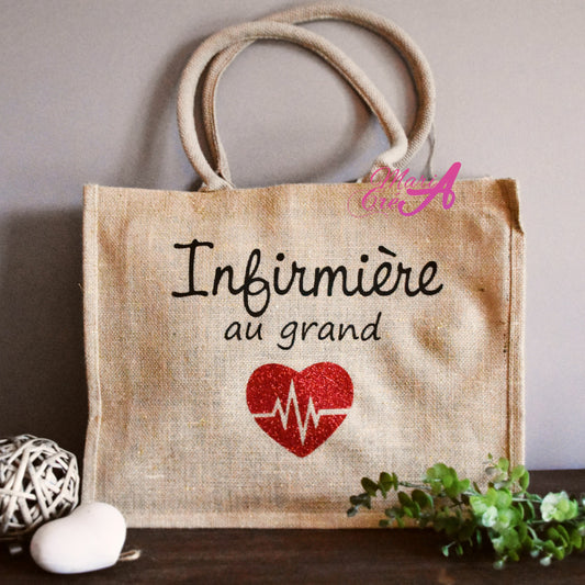 Sac "(métier médical )" au grand coeur