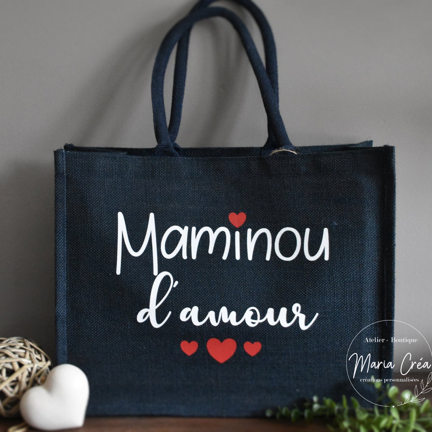 Sac en toile de jute "... d'amour "
