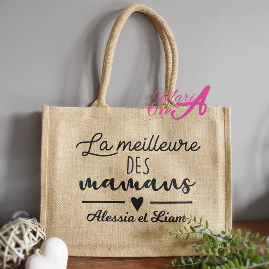 Sac en toile de jute "La meilleure des ..."