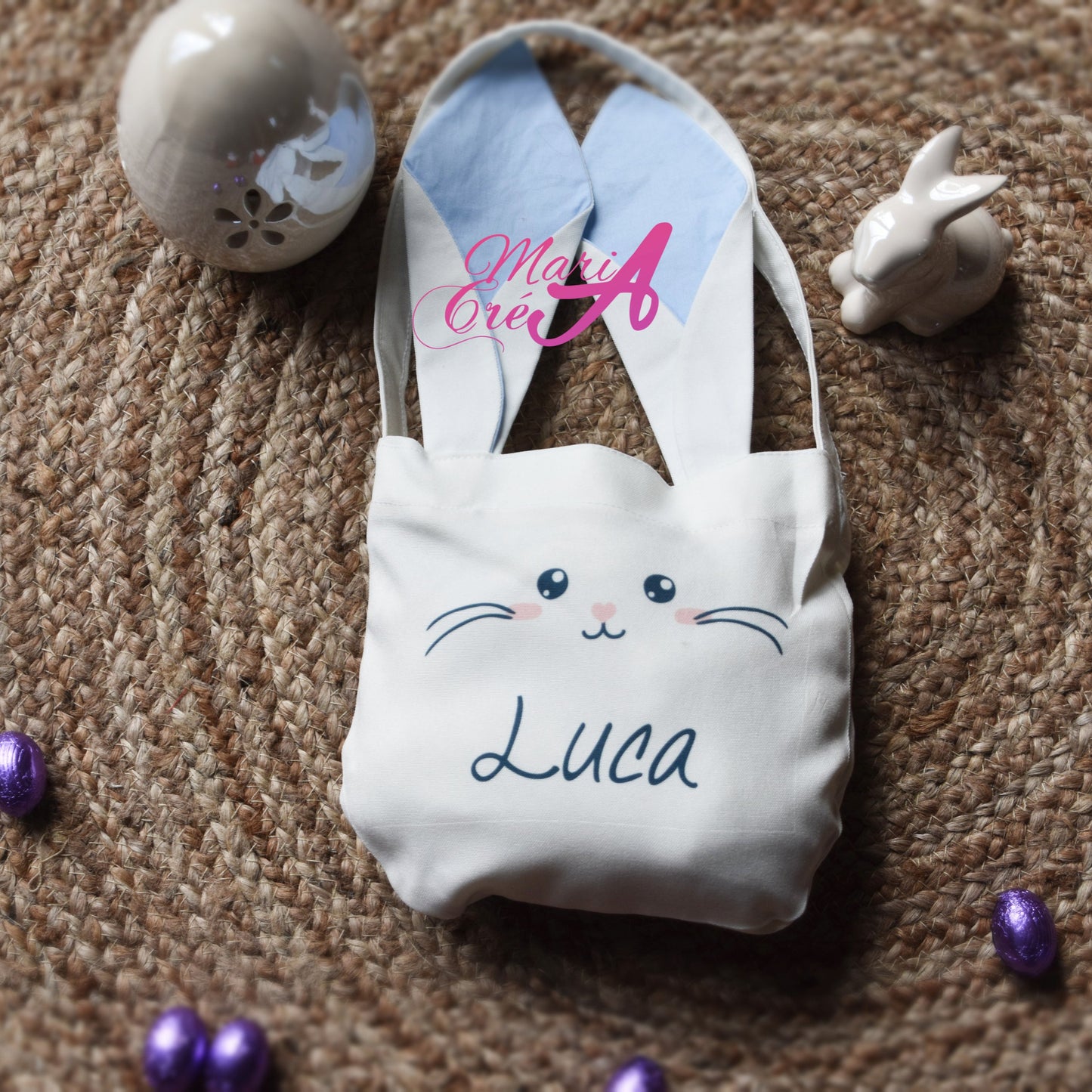 Sac oreilles lapin - Bleu