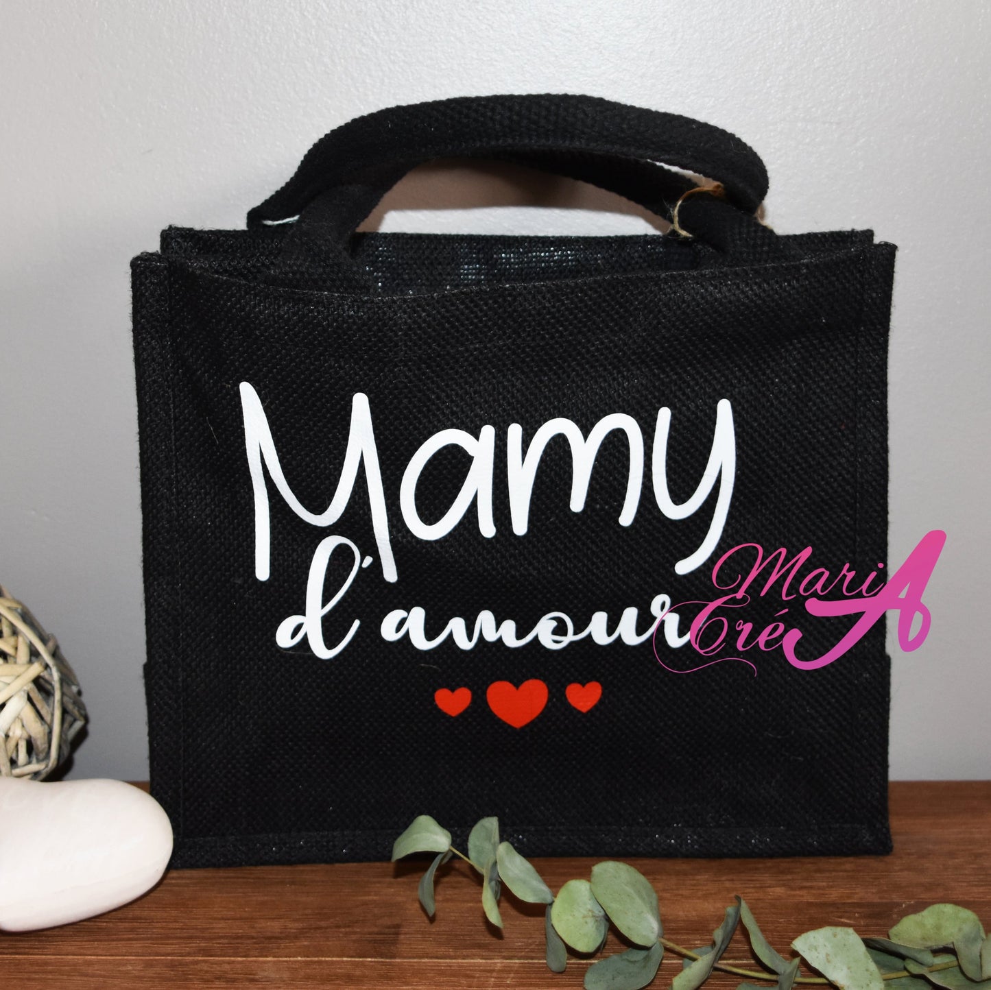 Sac en toile de jute "... d'amour "