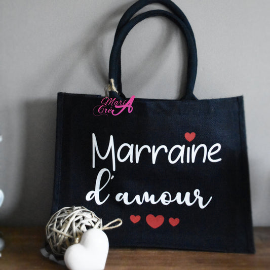 Sac en toile de jute "... d'amour "