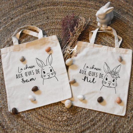 Tote bag Pâques lapin