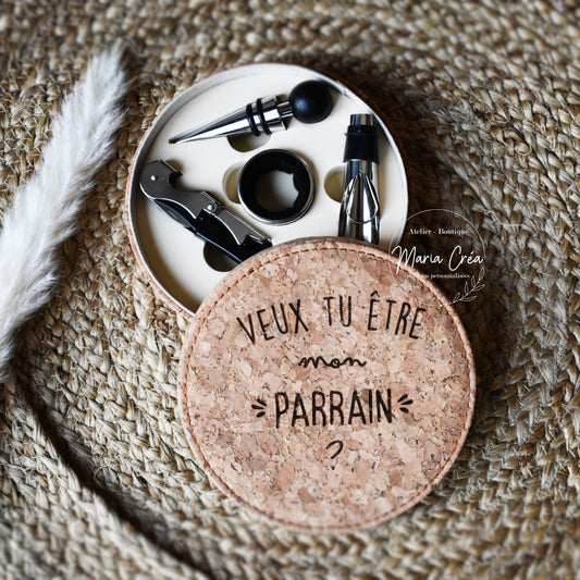 Coffret sommelier "Veux-tu être mon parrain?"