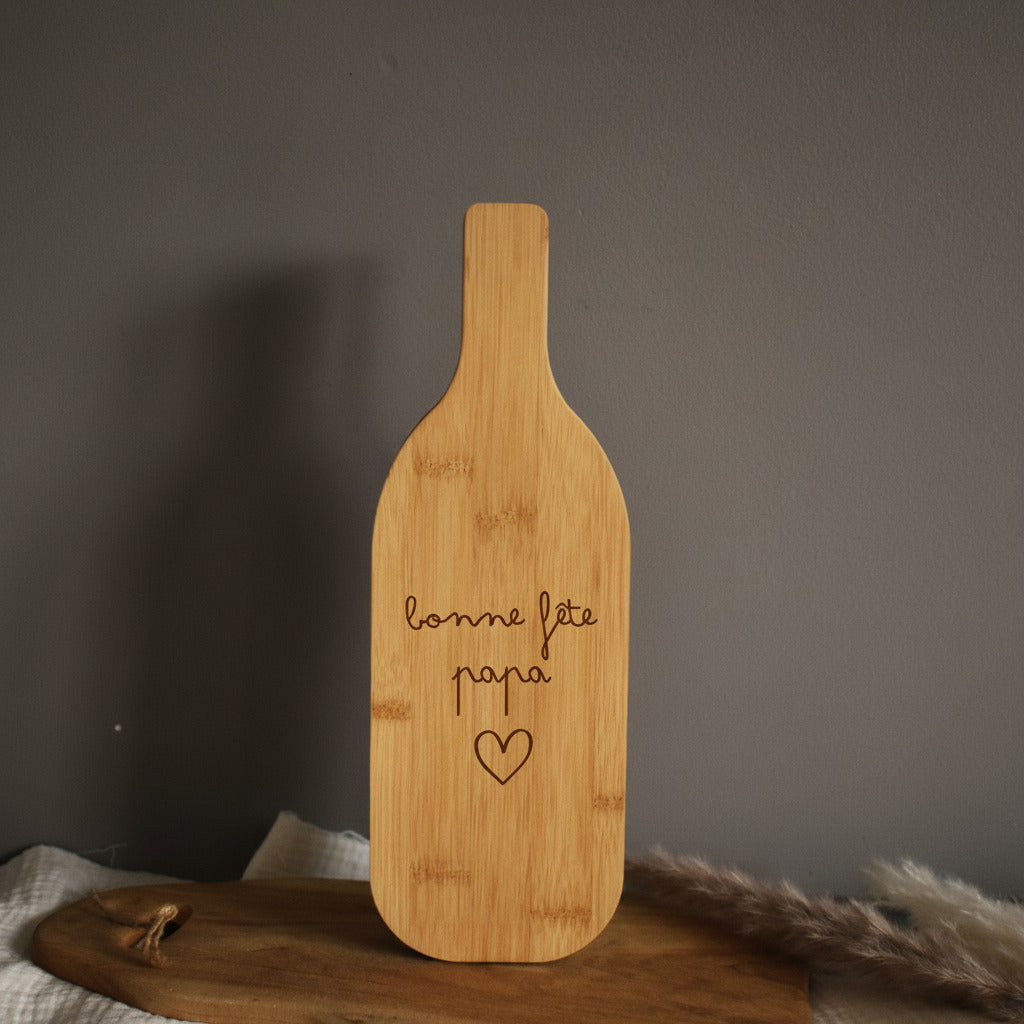 Set à vin en bambou - Forme bouteille