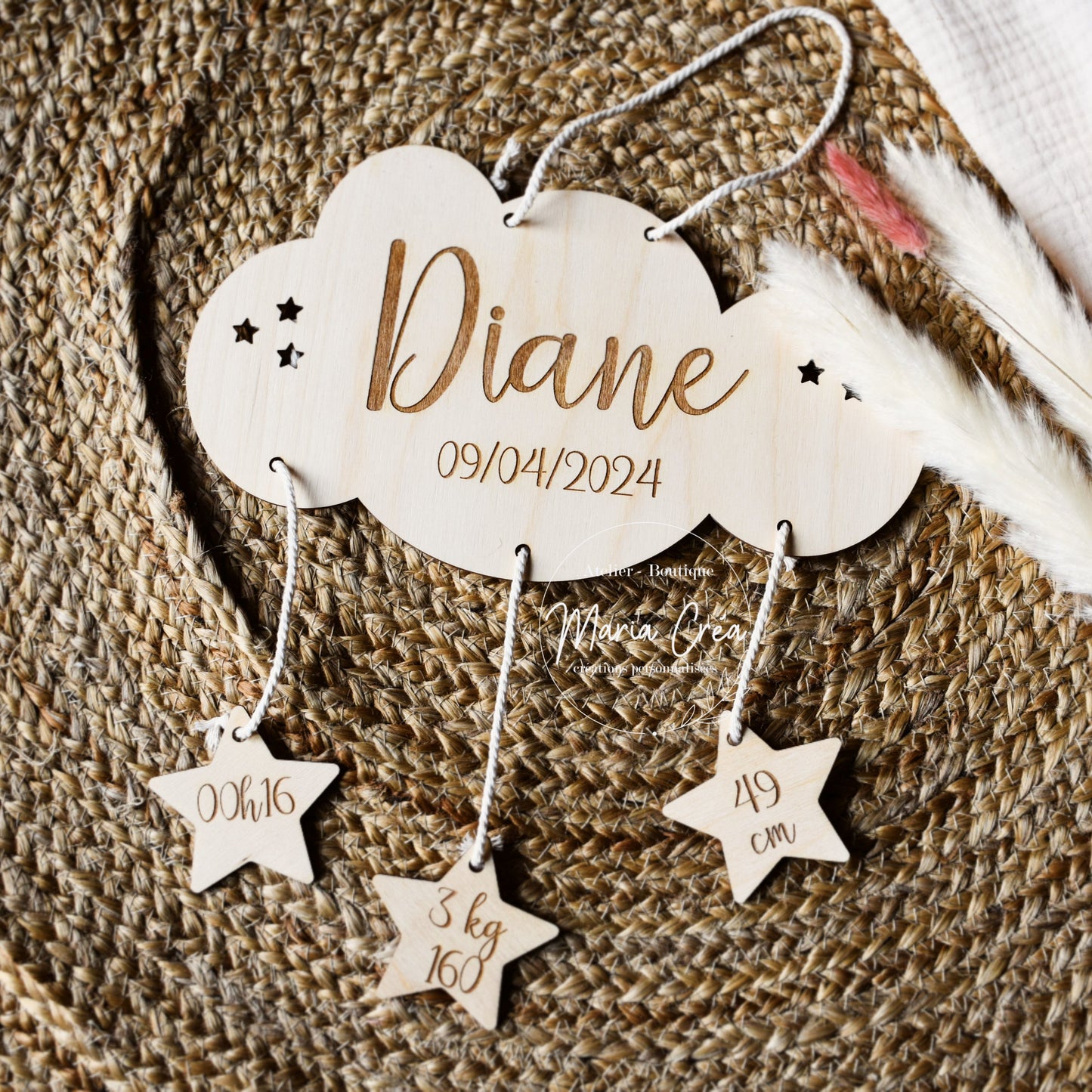 Suspension prénom - Nuage