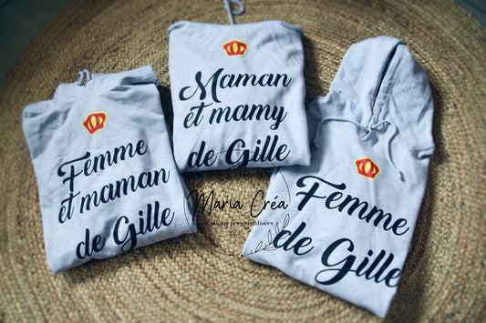 Sweat Carnaval enfant ... "de Gille" avec couronne
