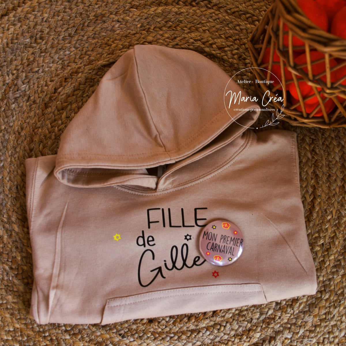 Sweat enfant personnalisé – Carnaval enfant "... de gille" avec étoiles