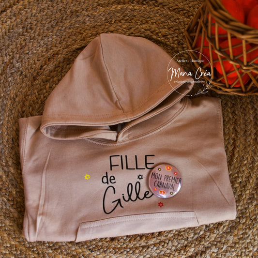 Sweat Carnaval "... de gille" avec étoiles