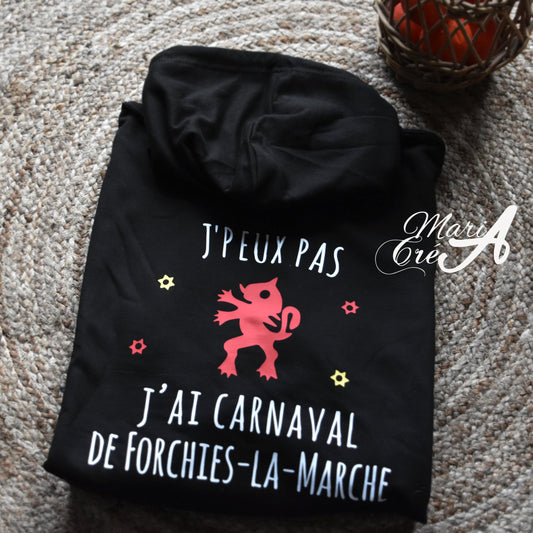 Sweat "J'peux pas, j'ai carnaval de ..." modèle lion