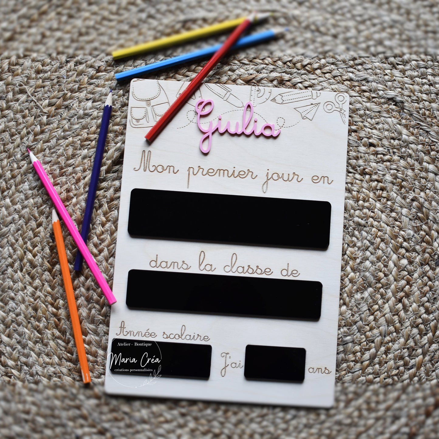 Tableau rentrée scolaire - modèle scolaire