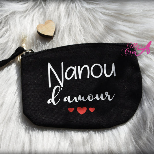 Pochette en coton "... d'amour"
