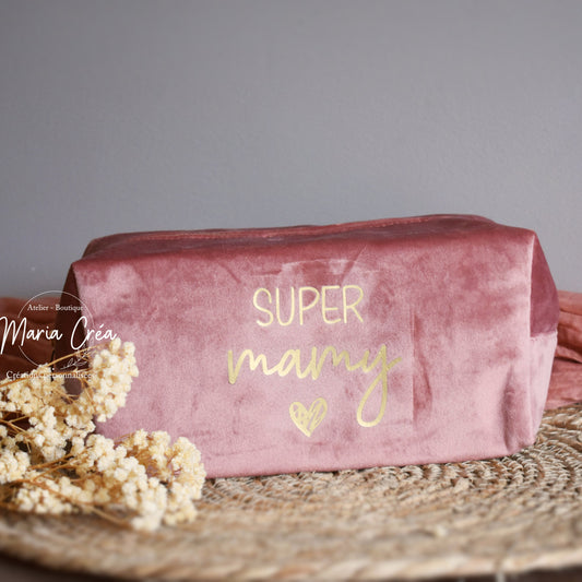 Trousse de toilette en velour "Super ..."