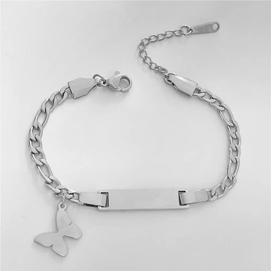 Bracelet gourmette enfant - Papillon