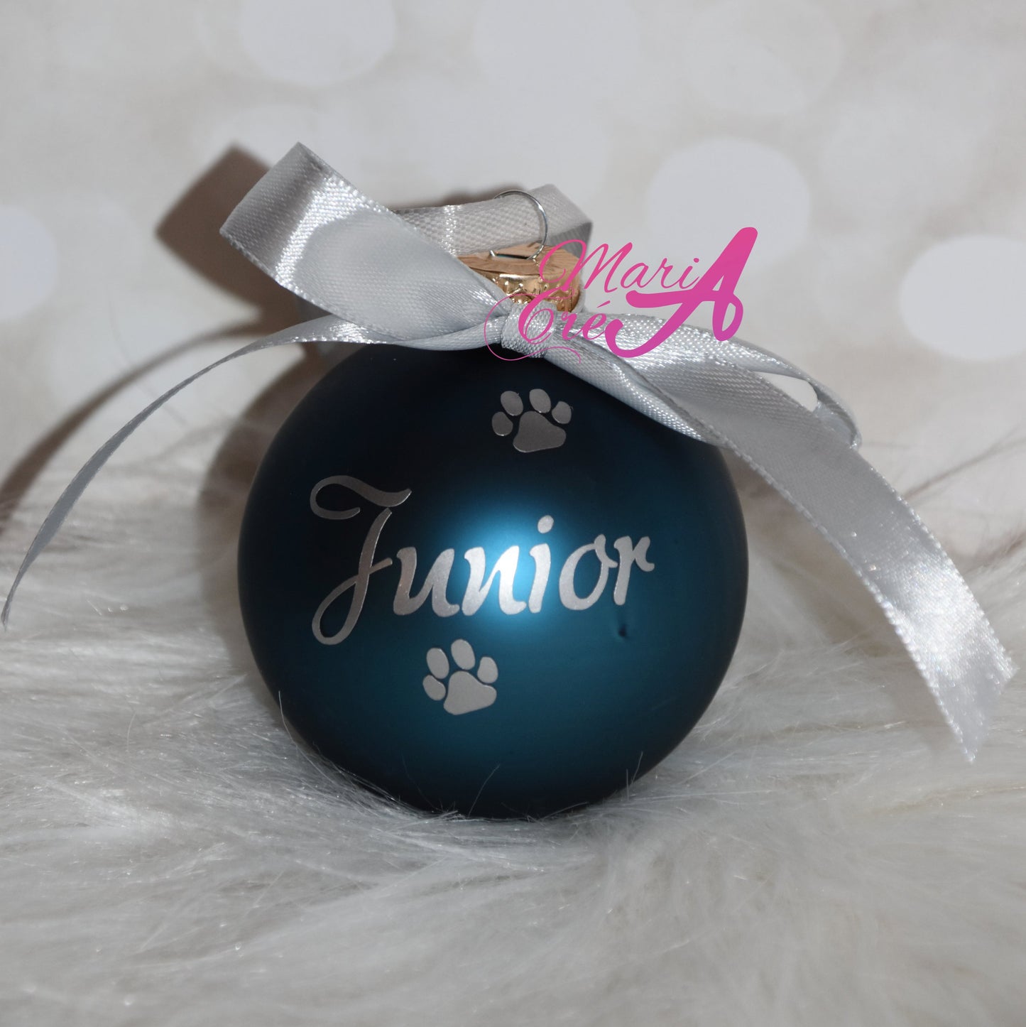 Boule de Noël motif "patte"