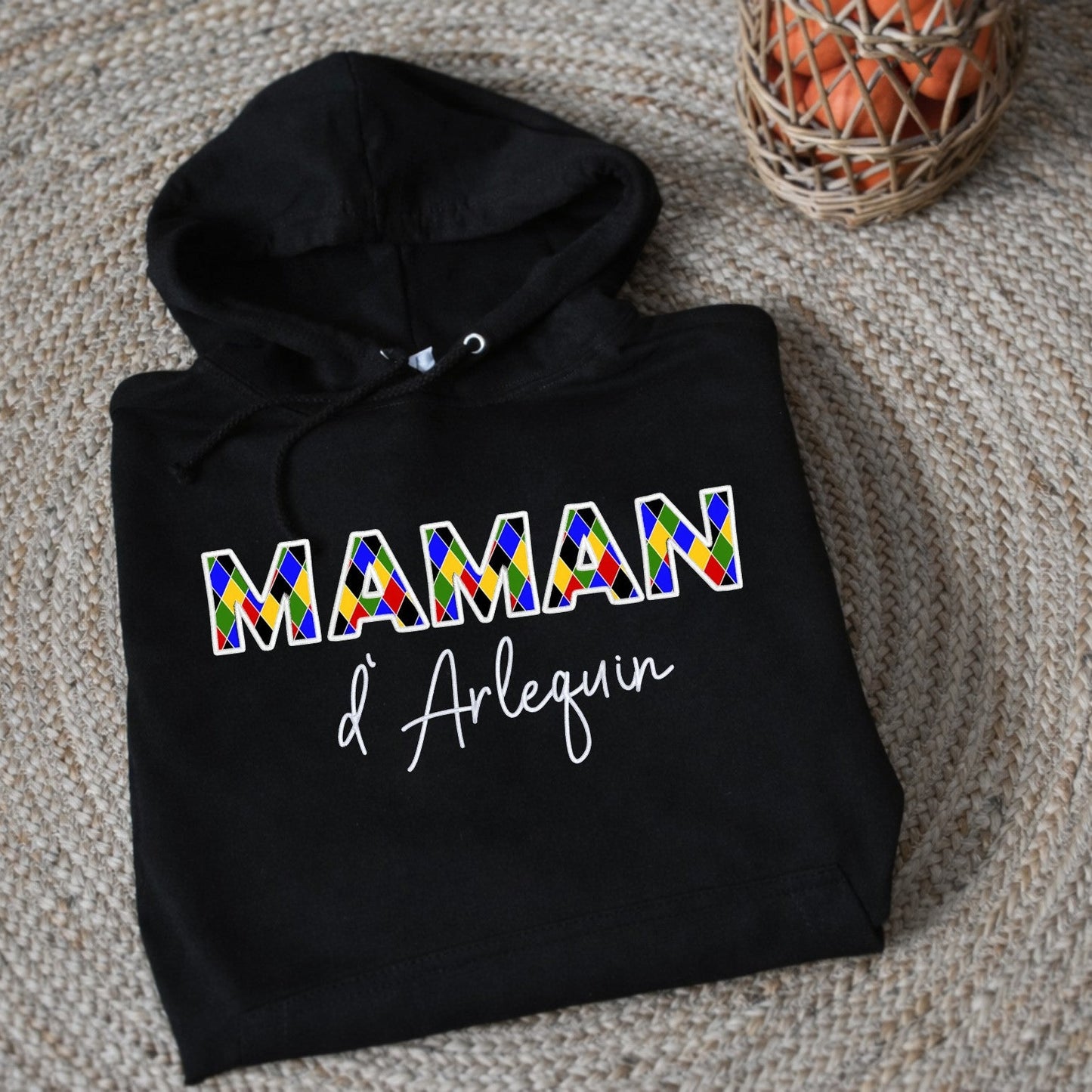Sweat Carnaval brodé ".... d'arlequin"
