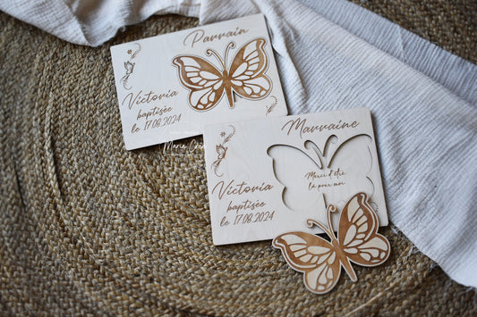 Plaque remerciement - papillon
