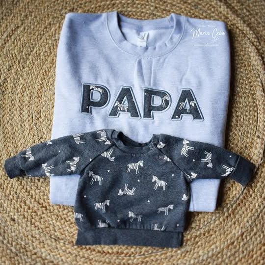 Pull brodé souvenirs avec les textiles de vos enfants