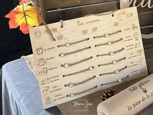 Tableau des routines matin et soir