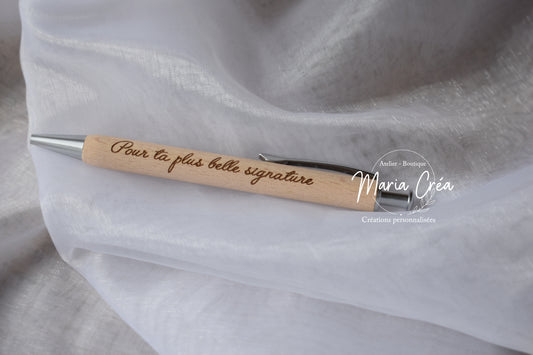 Stylo bille "Pour ta plus belle signature"