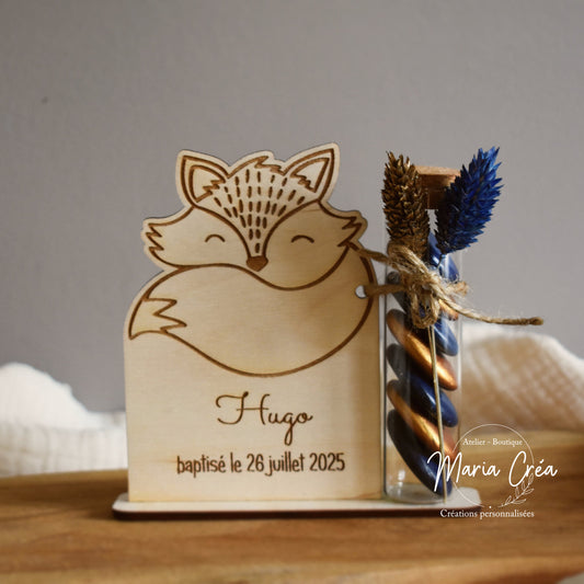 Figurine souvenir en bois renard
