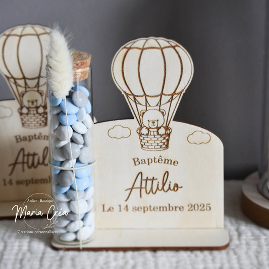 Figurine souvenir ourson montgolfière