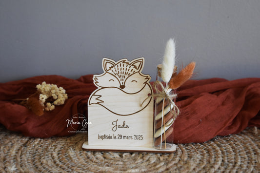 Figurine souvenir en bois renard