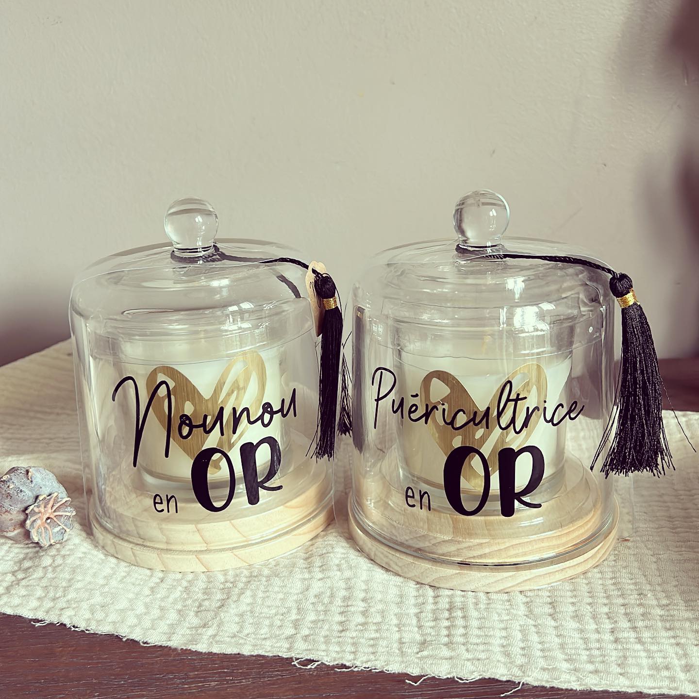 Bougie cloche - ... en or