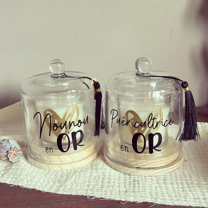 Bougie cloche - ... en or